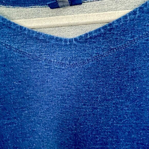 J. Jill Pure Jill Indigo Shift Dress Long Sleeve Blue Denim Midi Sz Large Petite - Picture 7 of 14